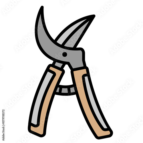 Illustration of Pruners Filled Icon