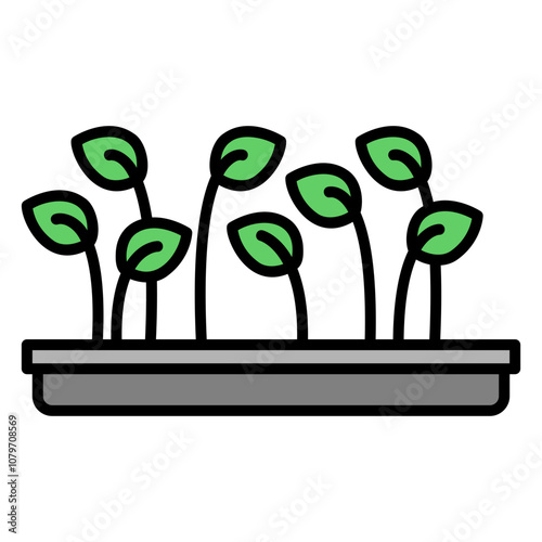 Illustration of Sprout Filled Icon