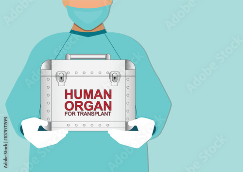Human Organ for Transplant Insulated Lunch Box.