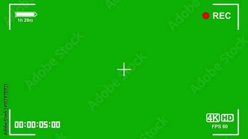 Camera Interface Overlay with Green Screen Background photo