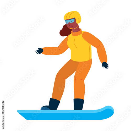 biathlete woman on snowboard