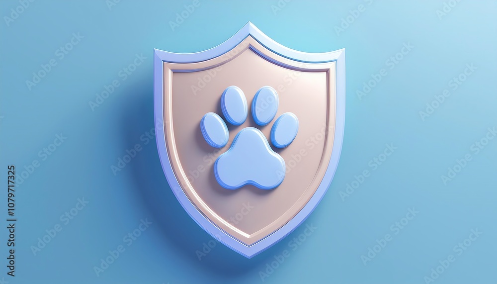 A stylized shield emblem featuring a blue paw print, symbolizing protection and care for pets or animals. A stylized shield emblem featuring a blue paw print, symbolizing protection and care for pets or animals.