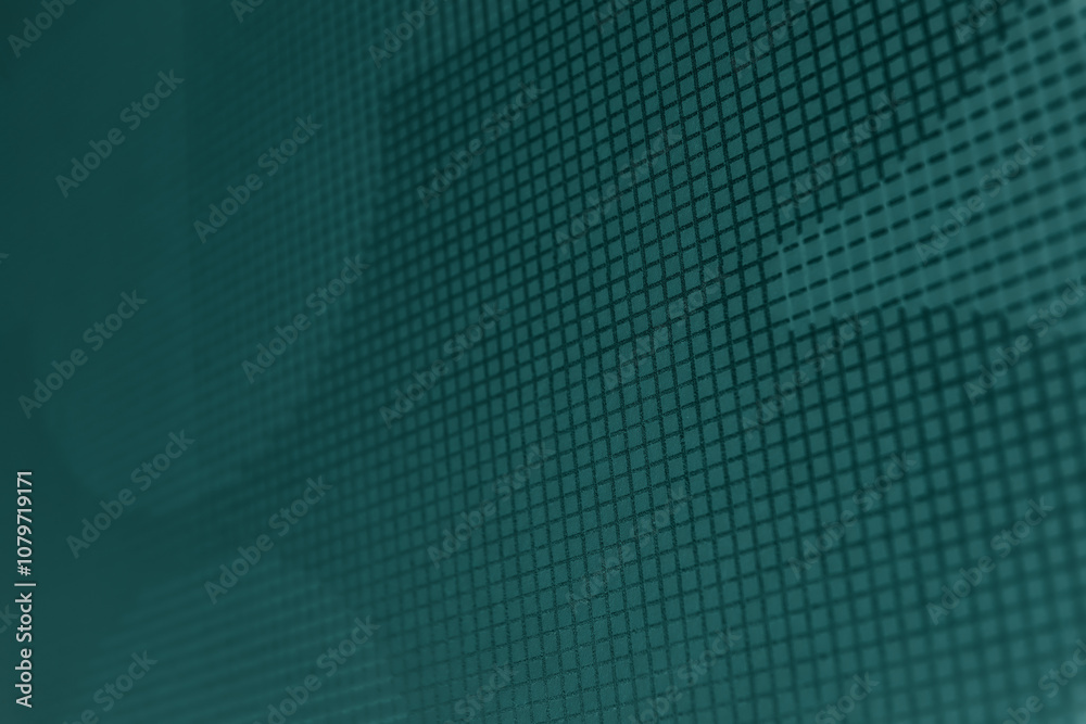 Close-up of a teal grid texture with repeating pattern of squares and lines. Perfect for adding a modern and stylish touch to designs Close-up of a teal grid texture with repeating pattern of squares and lines. Perfect for adding a modern and stylish touch to designs