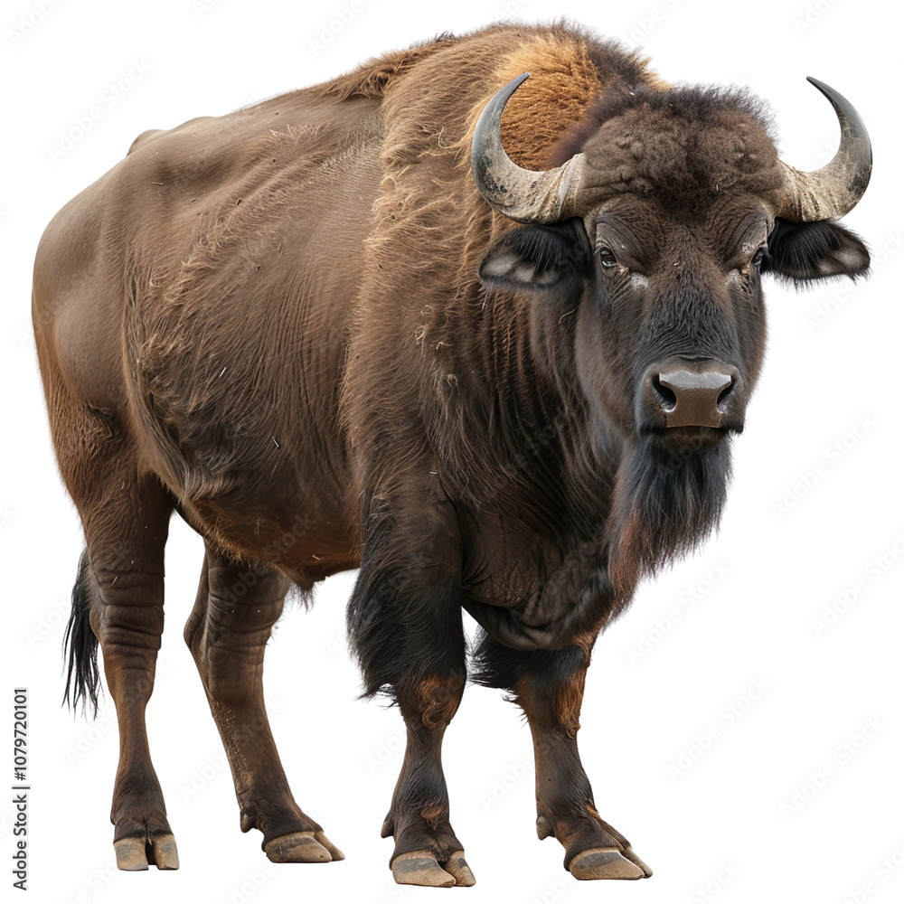 A buffalo isolated on a transparent background A buffalo isolated on a transparent background