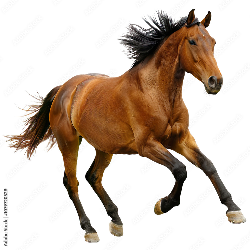 A horse isolated on a transparent background A horse isolated on a transparent background