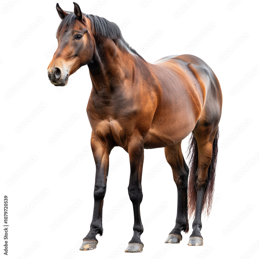 A horse isolated on a transparent background A horse isolated on a transparent background