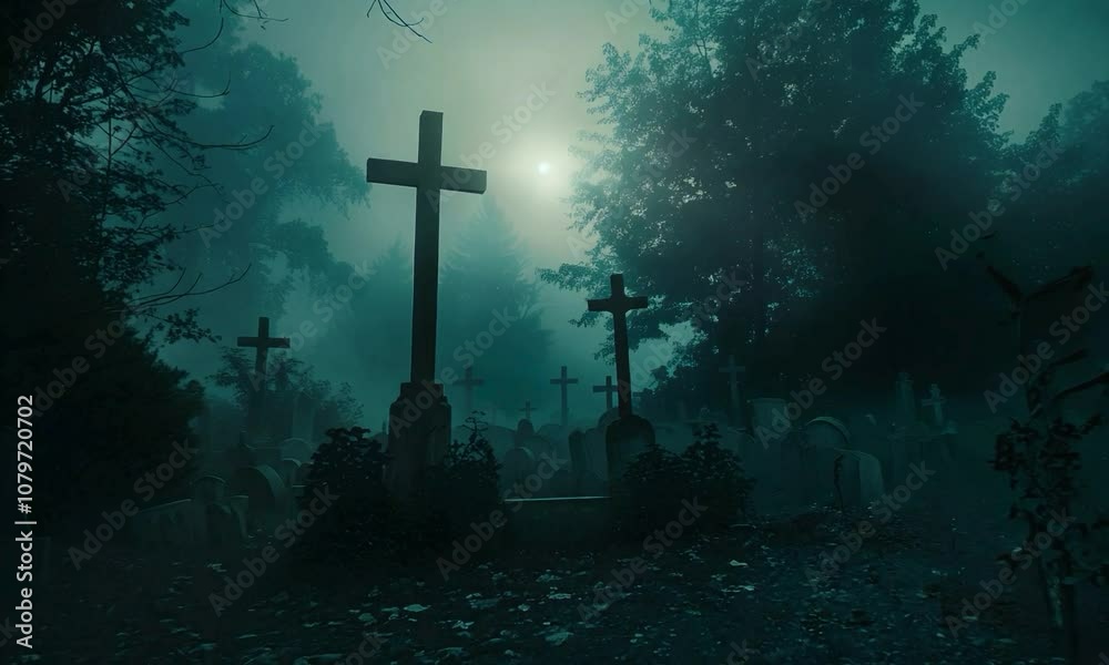A spooky graveyard scene with tombstones, skeletal figures, and fog, set against a moonlit Halloween night sky Halloween capturing the haunting and atmospheric elements of Halloween decor. A spooky graveyard scene with tombstones, skeletal figures, and fog, set against a moonlit Halloween night sky Halloween capturing the haunting and atmospheric elements of Halloween decor.