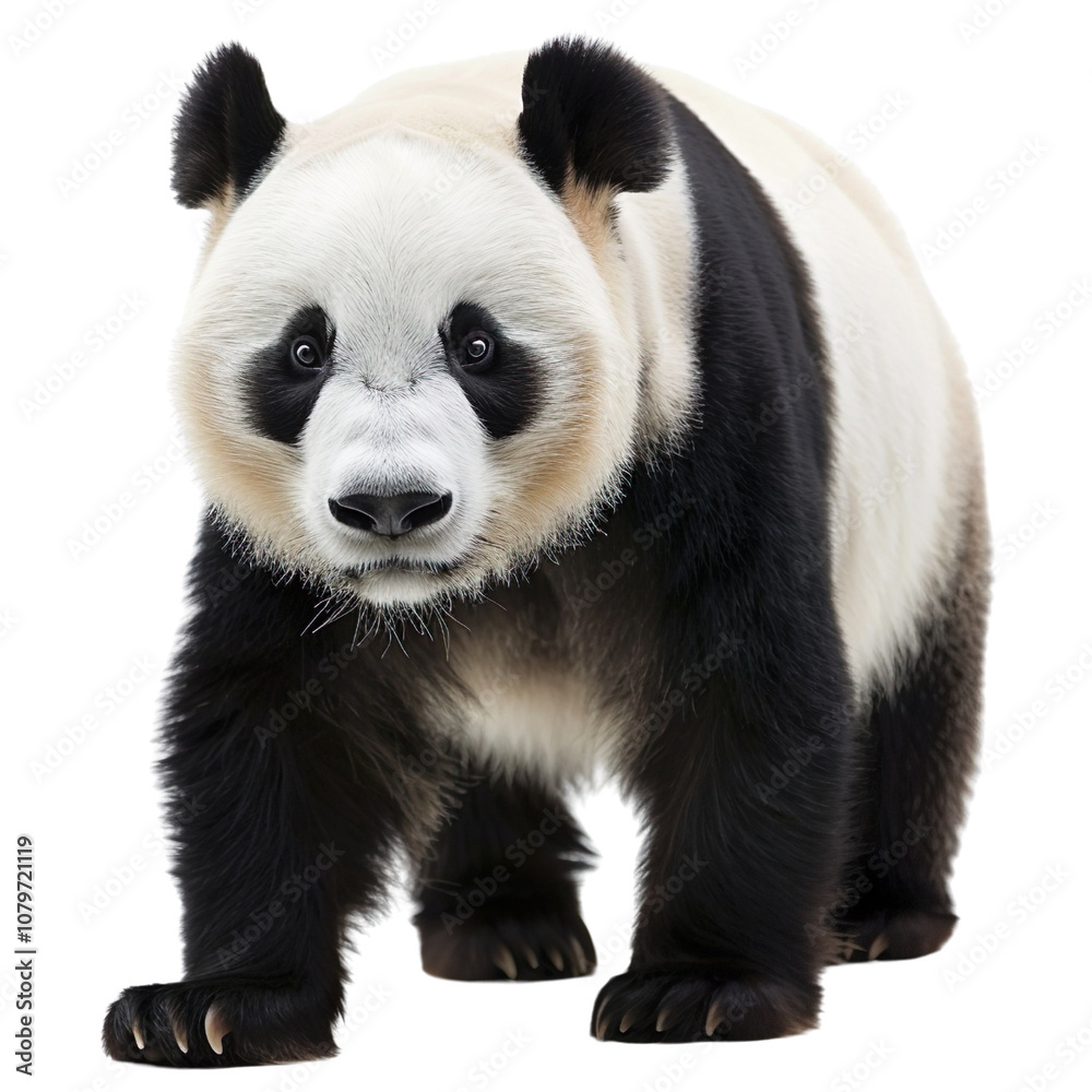 Naklejka premium A panda isolated on a transparent background