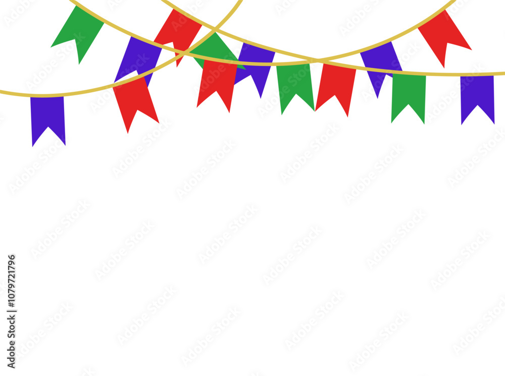 Pennant Flag Corner Frame Background