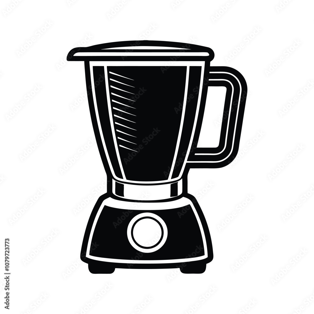blender silhouette vector illustration on a white background blender silhouette vector illustration on a white background