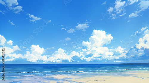 青い海と空　Generative AI