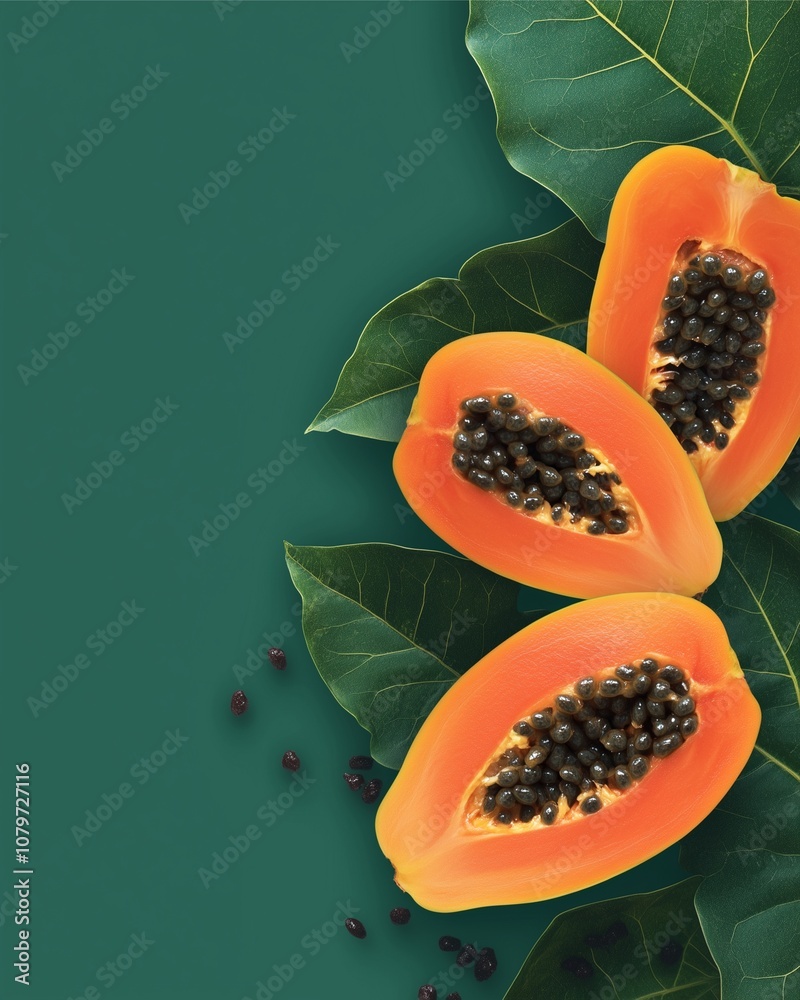 ripe papaya half cut ripe papaya half cut