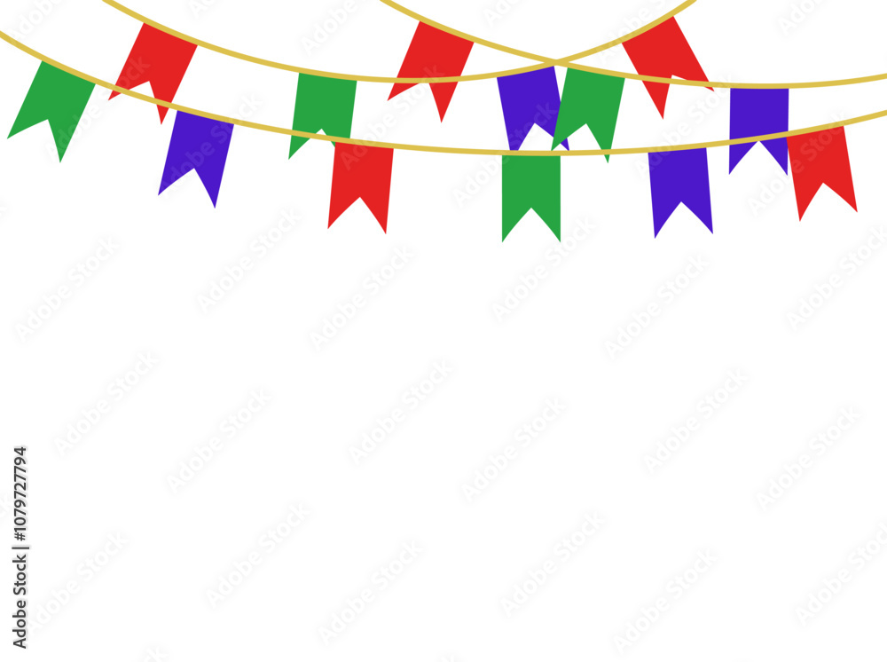 Hanging Flag Corner Border Frame Background Hanging Flag Corner Border Frame Background
