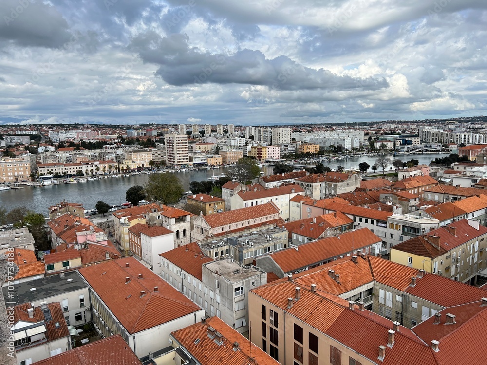 Lookout Bell Tower of St. Anastasia or the view of the old city center of Zadar from the Zadar Cathedral Bell Tower (Croatia) - Vidikovac Zvonik sv. Stošije ili pogled na Zadar sa zvonika katedrale Lookout Bell Tower of St. Anastasia or the view of the old city center of Zadar from the Zadar Cathedral Bell Tower (Croatia) - Vidikovac Zvonik sv. Stošije ili pogled na Zadar sa zvonika katedrale