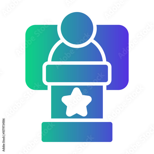 public speaking Gradient icon