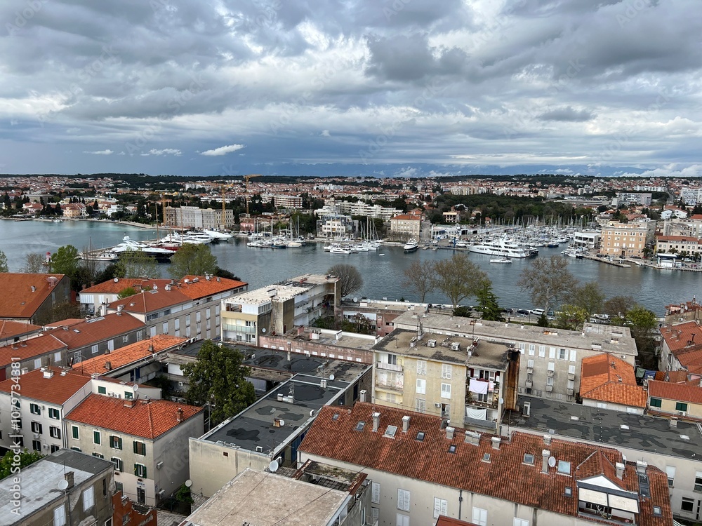 Lookout Bell Tower of St. Anastasia or the view of the old city center of Zadar from the Zadar Cathedral Bell Tower (Croatia) - Vidikovac Zvonik sv. Stošije ili pogled na Zadar sa zvonika katedrale Lookout Bell Tower of St. Anastasia or the view of the old city center of Zadar from the Zadar Cathedral Bell Tower (Croatia) - Vidikovac Zvonik sv. Stošije ili pogled na Zadar sa zvonika katedrale
