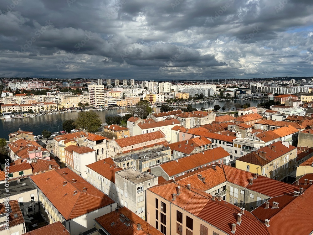 Lookout Bell Tower of St. Anastasia or the view of the old city center of Zadar from the Zadar Cathedral Bell Tower (Croatia) - Vidikovac Zvonik sv. Stošije ili pogled na Zadar sa zvonika katedrale Lookout Bell Tower of St. Anastasia or the view of the old city center of Zadar from the Zadar Cathedral Bell Tower (Croatia) - Vidikovac Zvonik sv. Stošije ili pogled na Zadar sa zvonika katedrale