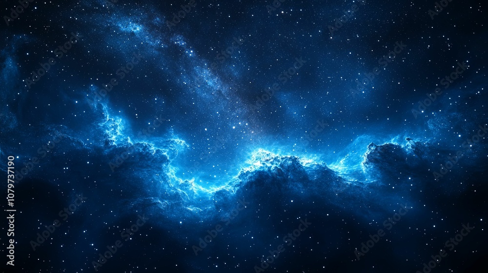 Cosmic Nebula with Stars and Glowing Gas Cosmic Nebula with Stars and Glowing Gas