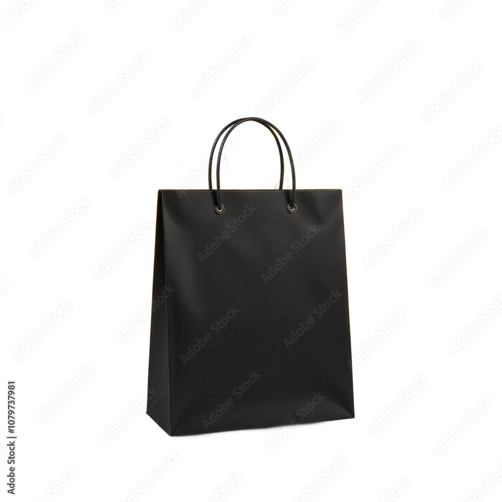 Black Shopping Bag, Concept of Luxury Shopping and Sales Events.