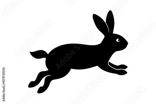 Rabbit Jumping | isolated vector illustration on white background