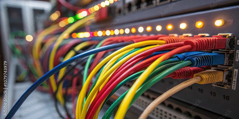 Macro shot of vibrant, AI-generated wires. Close-up, colorful. Macro shot of vibrant, AI-generated wires. Close-up, colorful.