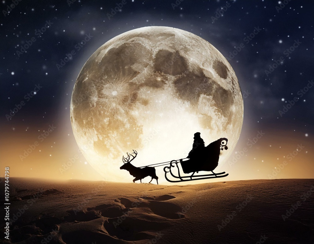 Naklejka premium Santa’s Magical Ride
