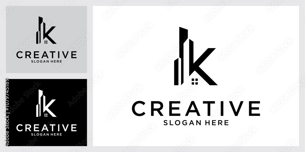 Initial letter K or KK vector logo design Initial letter K or KK vector logo design