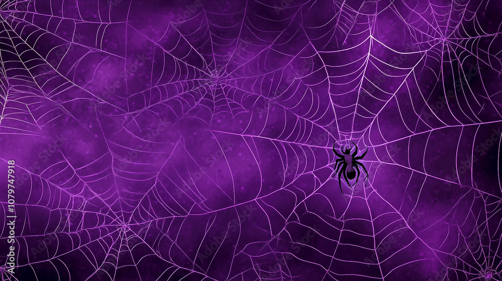 Purple aesthetic unique spooky halloween themed spiderweb cobweb background with white spider thread texture
Purple aesthetic unique spooky halloween themed spiderweb cobweb background with white spider thread texture