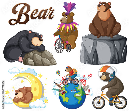 Playful Bears in Various Adventures photo