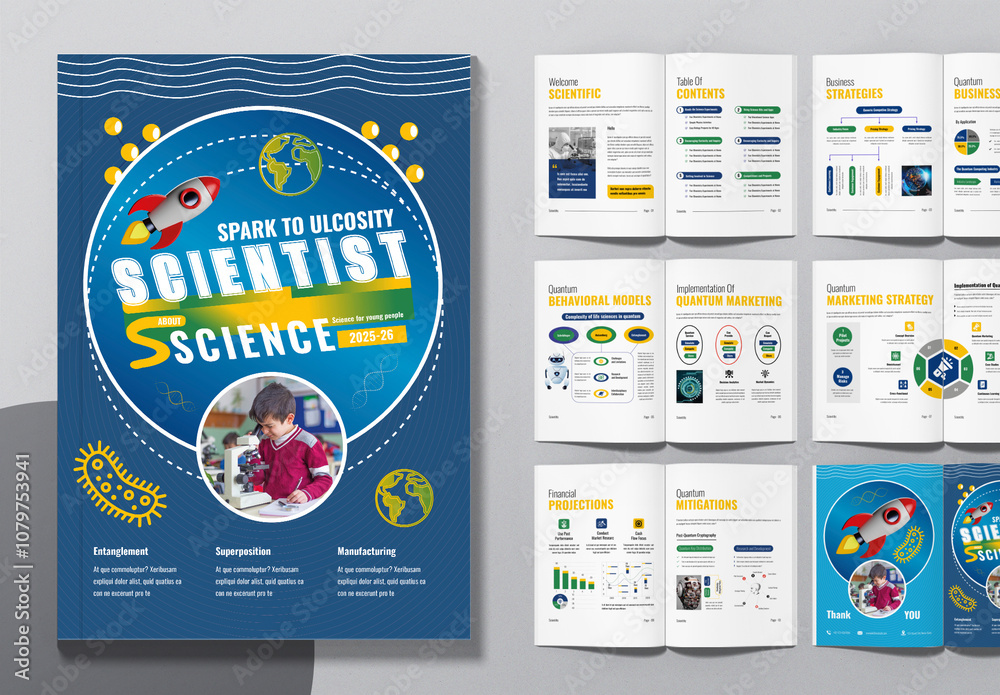 Checklist Sciencemagazine Scientific Magazine Template Stock Template | Adobe Stock