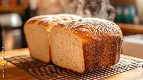 Wallpaper Mural Freshly Baked Bread Cooling on a Wire Rack Torontodigital.ca