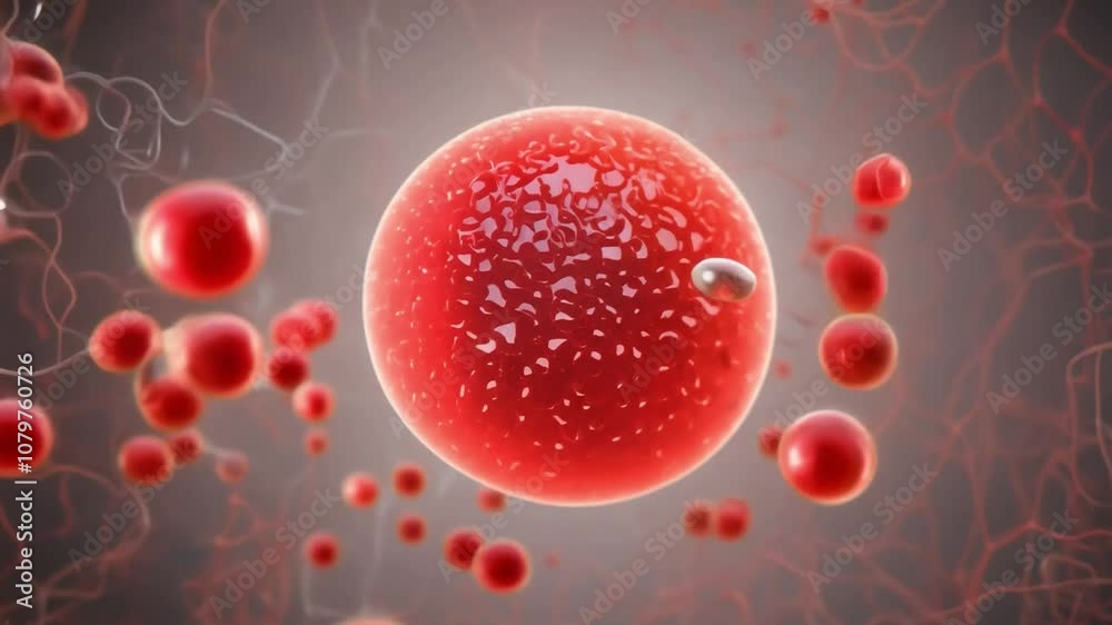 The Miracle of Life: A captivating microscopic view of a human egg, surrounded by sperm cells, symbolizing the profound journey from conception to life. A powerful image for fertility, science.