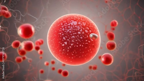 The Miracle of Life: A captivating microscopic view of a human egg, surrounded by sperm cells, symbolizing the profound journey from conception to life. A powerful image for fertility, science.