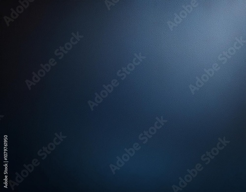 Minimalist design with a dark blue background, grainy texture, and a subtle light gradient photo