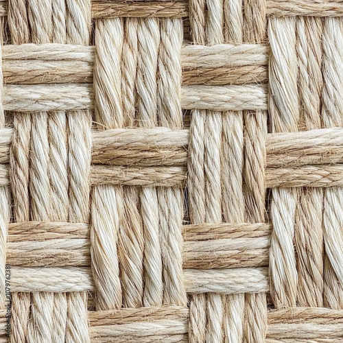 Woven rattan texture in seamless pattern, showcasing natural fibers and earthy tones. This background adds warmth and organic appeal to various designs
