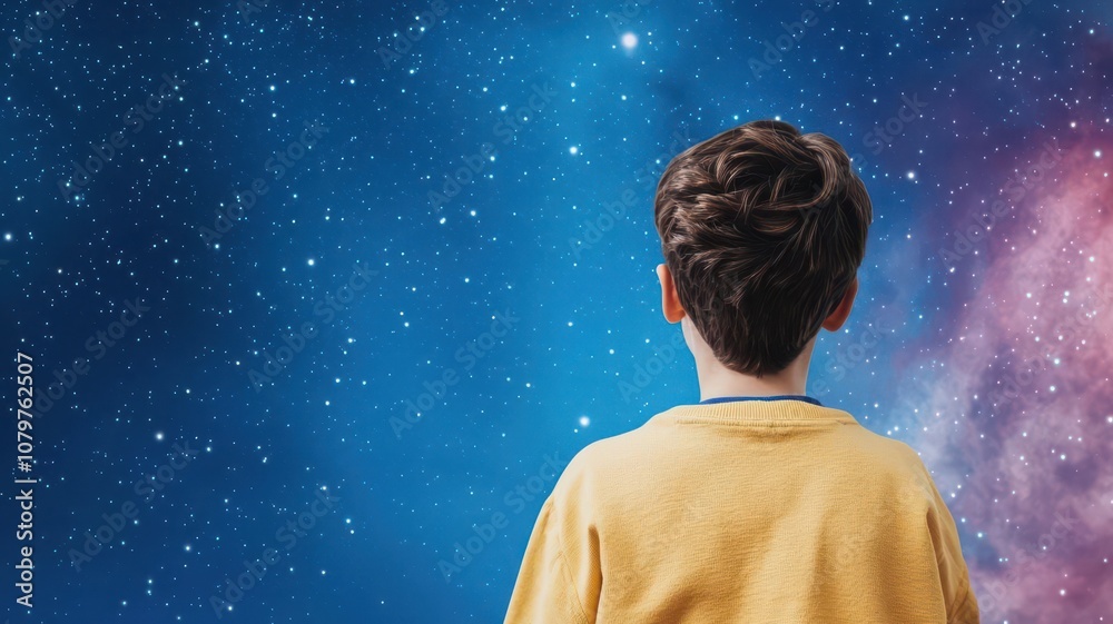 A boy gazing at the stars, contemplating the universe and their belief in something greater star gazing, cosmic belief A boy gazing at the stars, contemplating the universe and their belief in something greater star gazing, cosmic belief