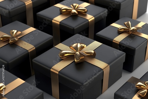 Black and Gold Gift Boxes