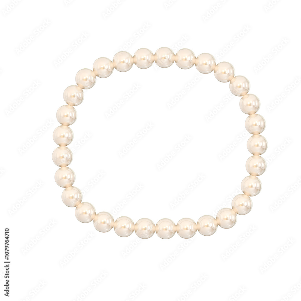 3D Pearl Frame with Elegant Decorative Design 3D Pearl Frame with Elegant Decorative Design