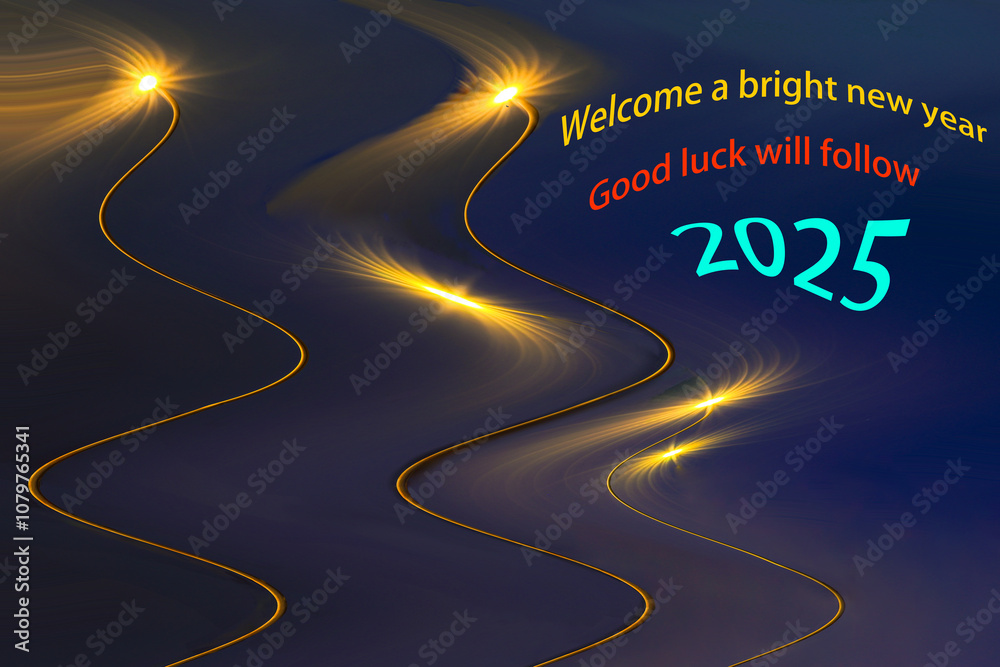 Abstract creative template 2025 new year greeting card Design elements for postcard, website, poster,branding,calendar,banner,cover,screensaver, Pattern effect background Decorative business style