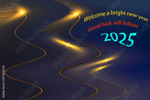 Abstract creative template 2025 new year greeting card Design elements for postcard, website, poster,branding,calendar,banner,cover,screensaver,  Pattern effect background Decorative business style