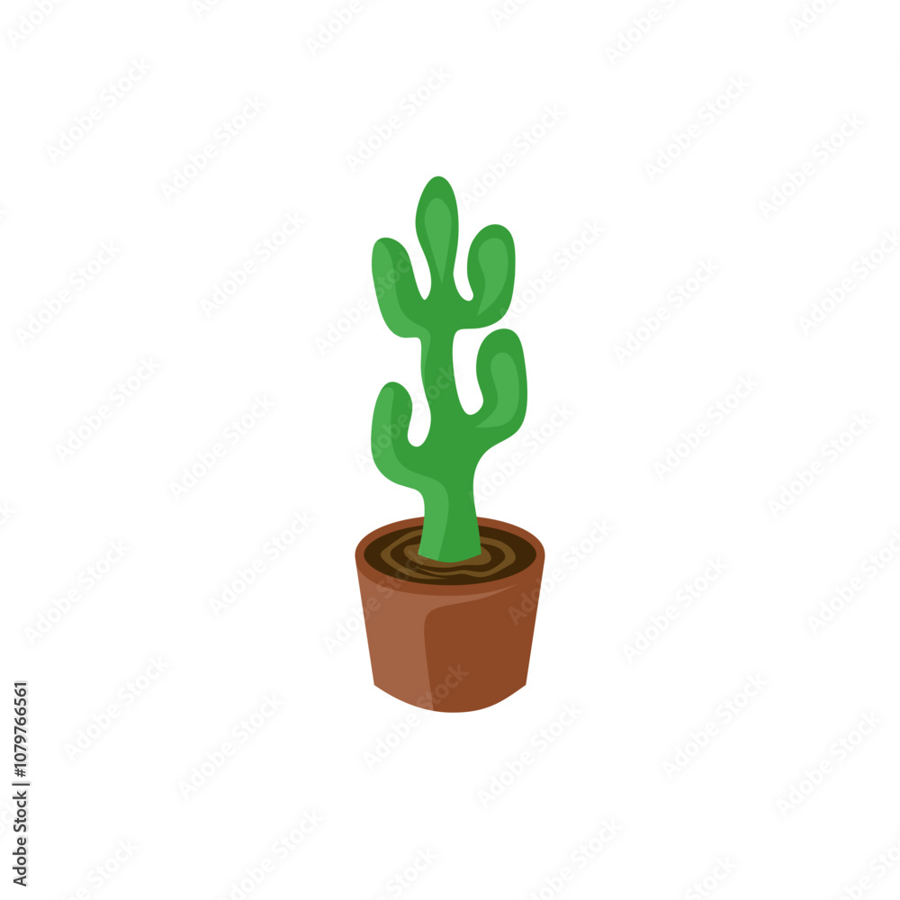 Vector illustration of a simple cactus plant in a pot. Perfect for illustrating indoor plants, minimalist decor, and nature-themed designs. Vector illustration of a simple cactus plant in a pot. Perfect for illustrating indoor plants, minimalist decor, and nature-themed designs.