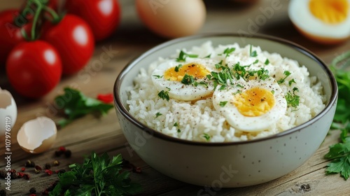 Rice with Egg and Parsley