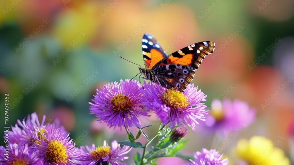 Butterfly on Purple Flower Butterfly on Purple Flower