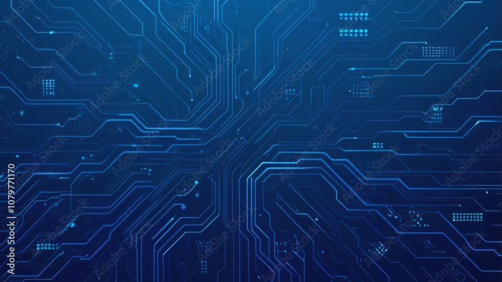 Futuristic vector illustration of a blue circuit board with intricate digital tech elements. Computer motherboard with a chip, processor, and semiconductor. Digital vector illustration Futuristic vector illustration of a blue circuit board with intricate digital tech elements. Computer motherboard with a chip, processor, and semiconductor. Digital vector illustration