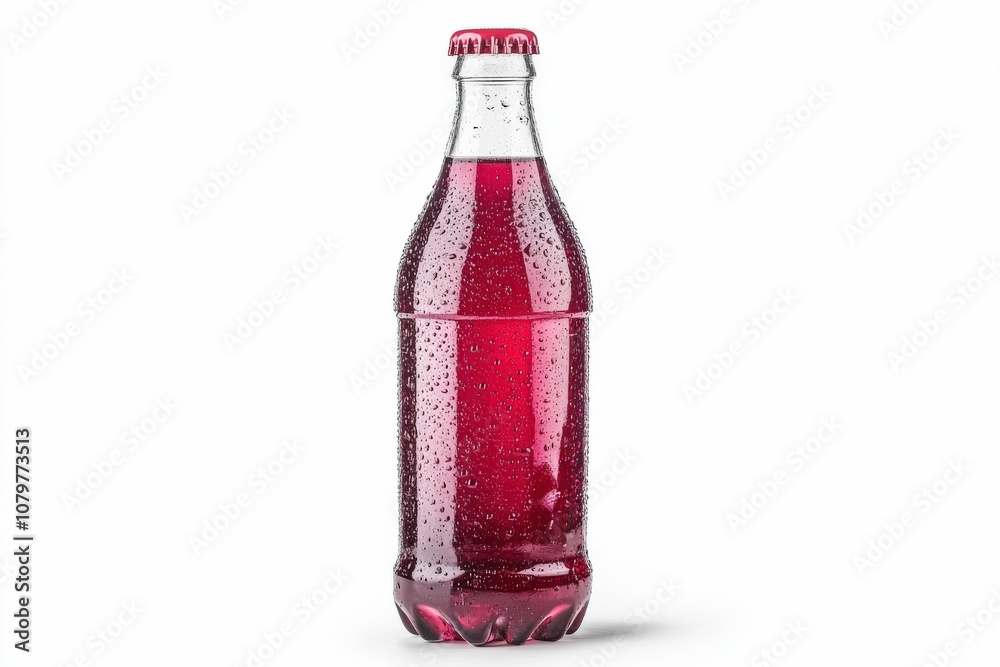 Refreshing Strawberry Drink in Glass Bottle Refreshing Strawberry Drink in Glass Bottle