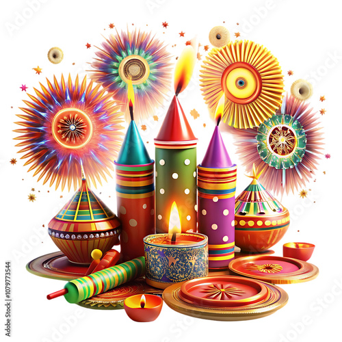 Diwali burning crackers