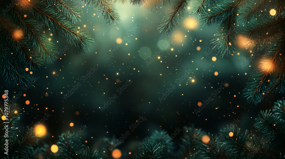 Real photography, indoor composition, large aperture, shallow depth of field, medium shot, softly blurred Christmas tree adorned with light decorations and light spots, clean and tidy image, blank des Real photography, indoor composition, large aperture, shallow depth of field, medium shot, softly blurred Christmas tree adorned with light decorations and light spots, clean and tidy image, blank des