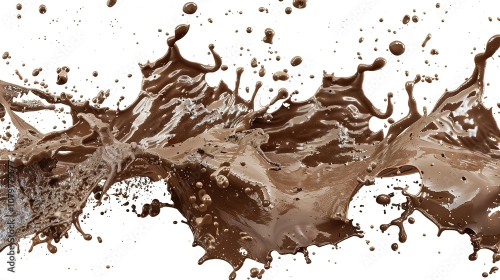 A Vivid Display of Splashing Mud, Creating a Dynamic Scene on a Plain White Background. Messy and Energetic Moment Caught in a Simple Setting. A Vivid Display of Splashing Mud, Creating a Dynamic Scene on a Plain White Background. Messy and Energetic Moment Caught in a Simple Setting.