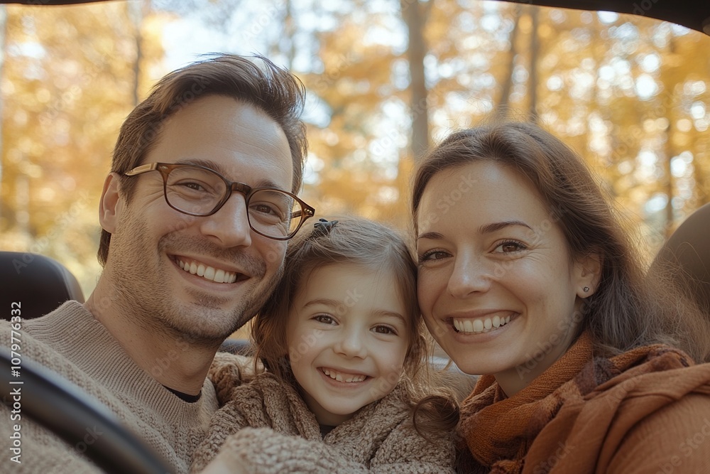 Happy Family Portrait in Autumn Happy Family Portrait in Autumn