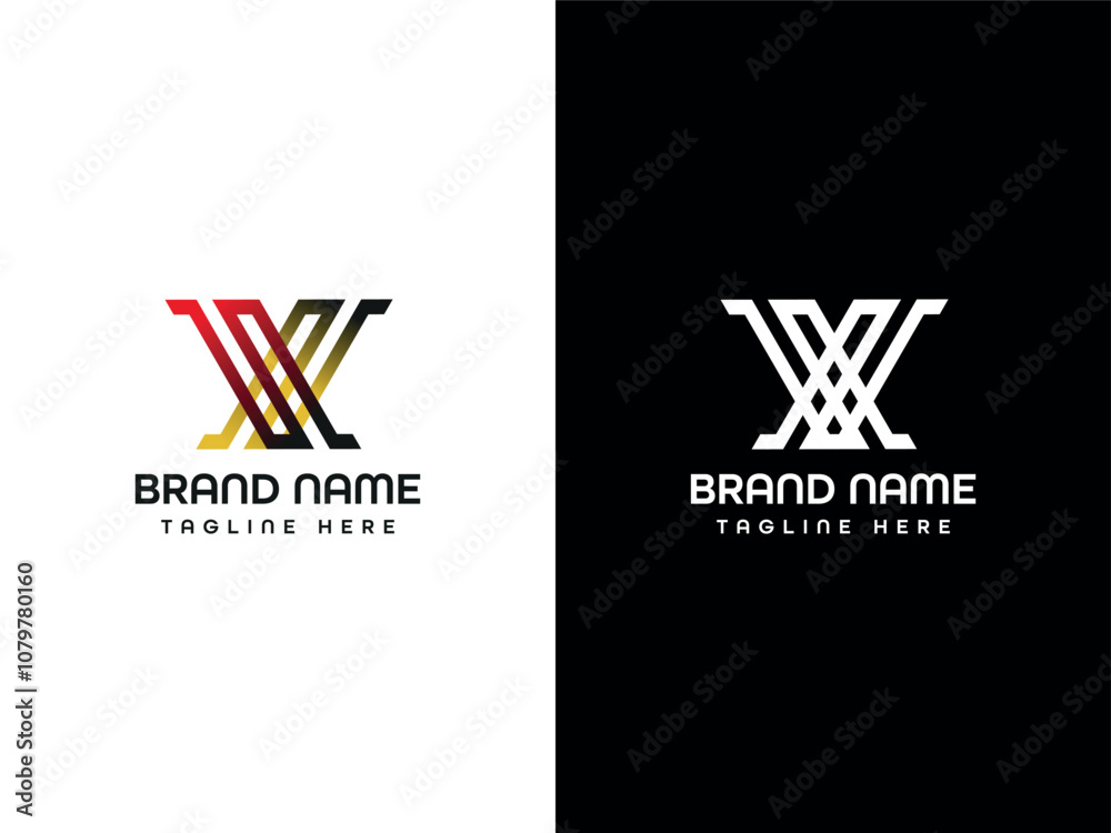 W X Letter Logo W X Letter Logo